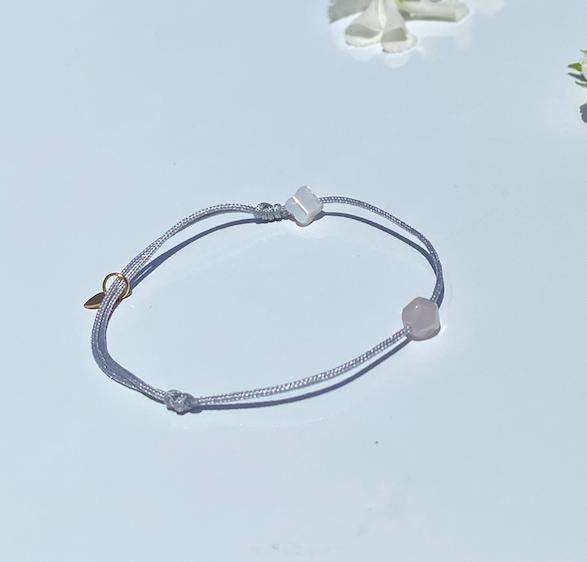 Bracelet Taureau — Quartz rose