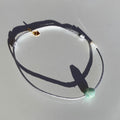 Bracelet Sagittaire, cordon gris, nacre et médaillon or