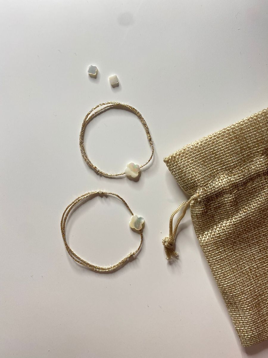 Bracelet Trèfle — Nacre